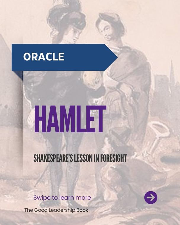 Instagram post quoting Hamlet on the Oracle Character